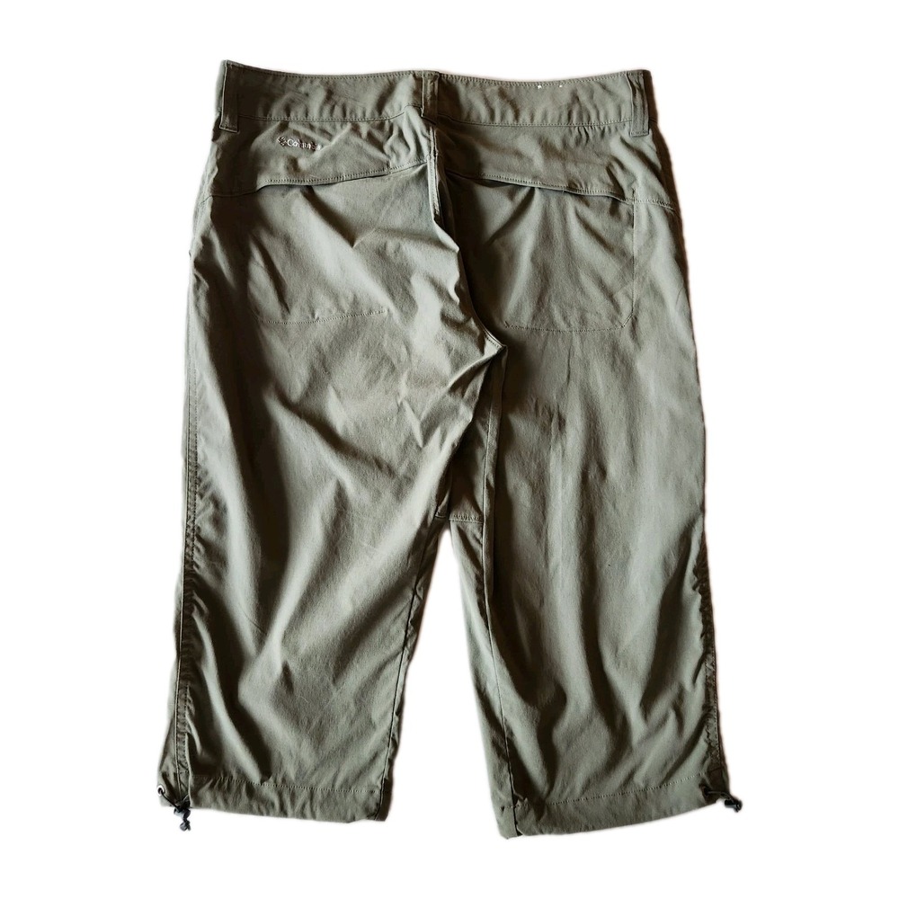 Columbia Womens Omni Shield Advanced Repellency Capris Long Shorts Sz 10 Green - Picture 4 of 16